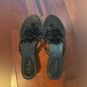 Cole Haan black flip flop